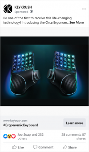 KEYKRUSH Facebook Ad -Mockup